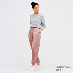 SATIN DRAPE JOGGER PANTS